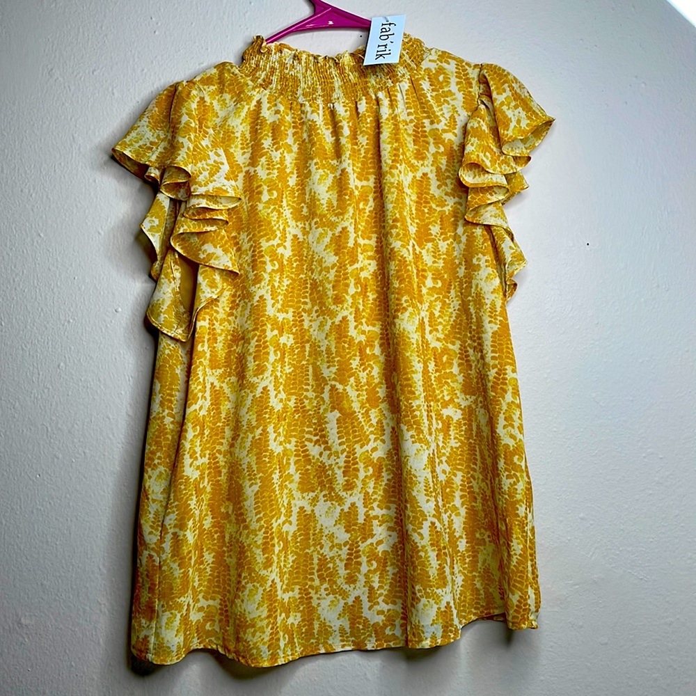 Fab’rik sander ruffle sleeveless snake print